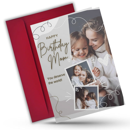 Customised Birthday Greeting Card with Photos for Mother | Preprinted Inside Message