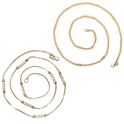 Combo of 2 Gold Plated Chains 22inch Long