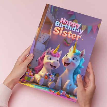 Sister Birthday Greeting Card with Envelope