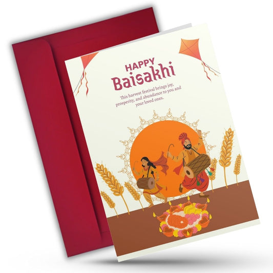 Baisakhi Festival Greeting Card with Envelope