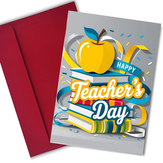 Happy Teacher's Day Card — Printed Greeting Card, Multiple Sizes, Photo Paper
