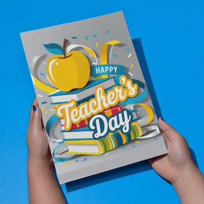 Happy Teacher's Day Card — Printed Greeting Card, Multiple Sizes, Photo Paper