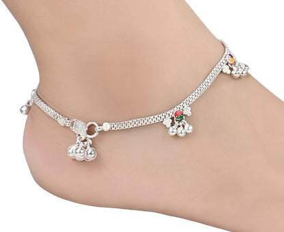 Silver Plated Anklets & 22 inch Gold Plated Chain