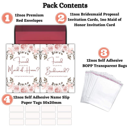 Bridesmaid Proposal Invitation Cards 5.8x8.3inch | Wedding Invite