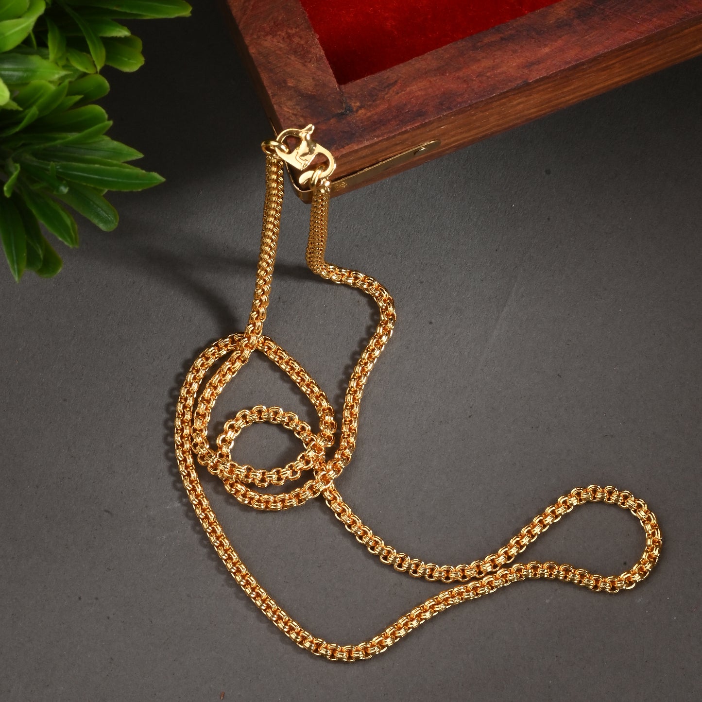 Silver Plated Anklets & 22 inch Gold Plated Chain