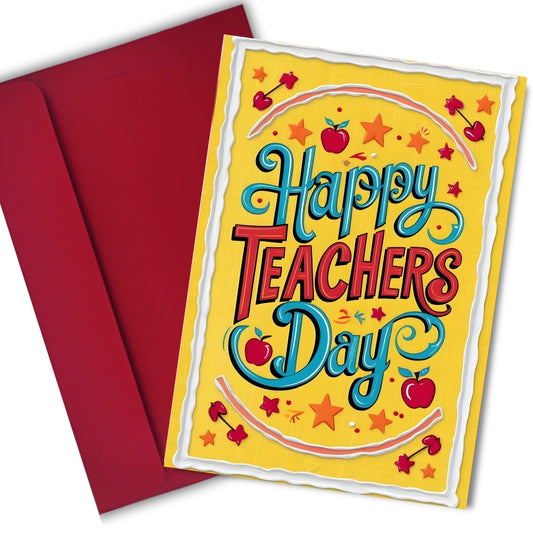 Happy Teacher's Day Card — Printed Greeting Card, Multiple Sizes, Photo Paper