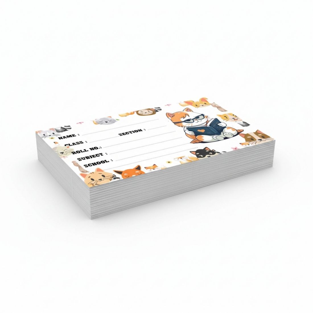 Kids Name Slips Cartoon Printed - Pack of 36 - Self Fill in