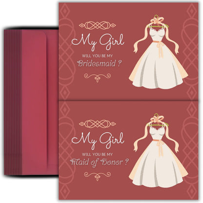 Bridesmaid Proposal Invitation Cards 5.8x8.3inch | Wedding Invite