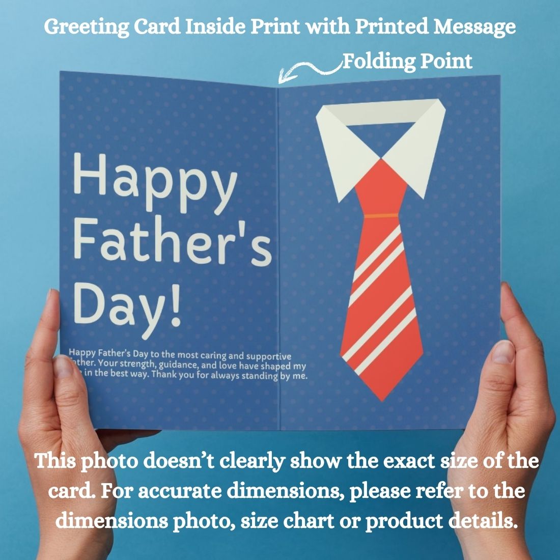 Father's Day Card for Dad — Printed Greeting Card with Envelope