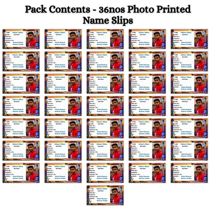 Kids Photo Name Slips Pack of 36