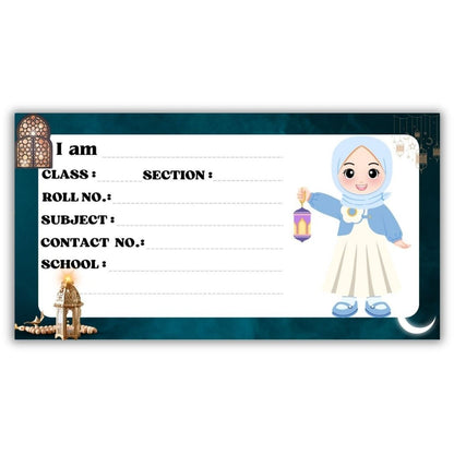 Kids Name Slips Cartoon Printed - Pack of 36 - Self Fill in