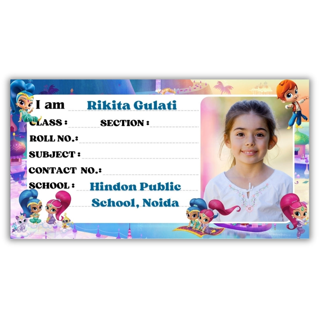Kids Photo Name Slips Pack of 36