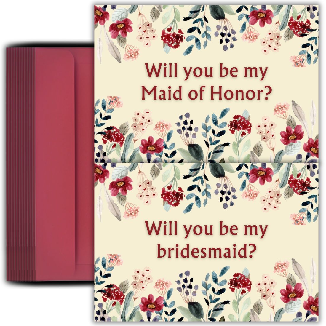Bridesmaid Proposal Invitation Cards 5.8x8.3inch | Wedding Invite