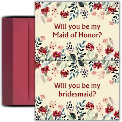 Bridesmaid Proposal Invitation Cards 5.8x8.3inch | Wedding Invite