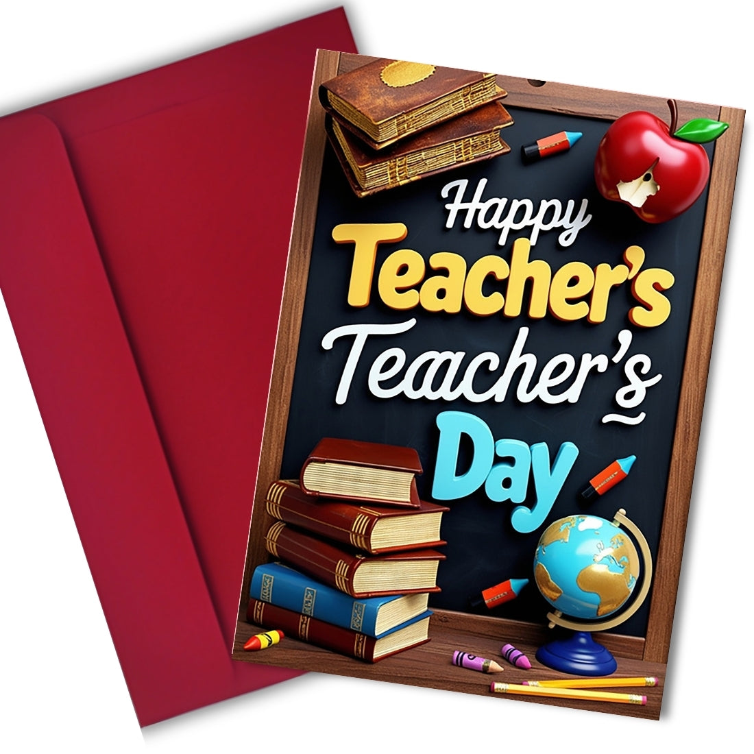 Happy Teacher's Day Card — Printed Greeting Card, Multiple Sizes, Photo Paper