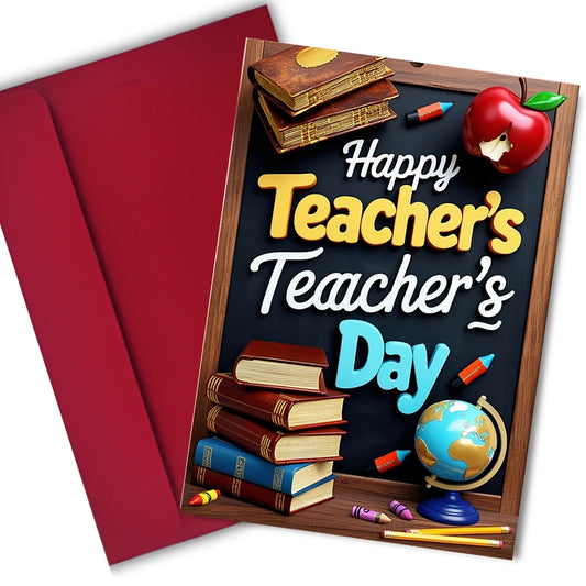 Happy Teacher's Day Card — Printed Greeting Card, Multiple Sizes, Photo Paper