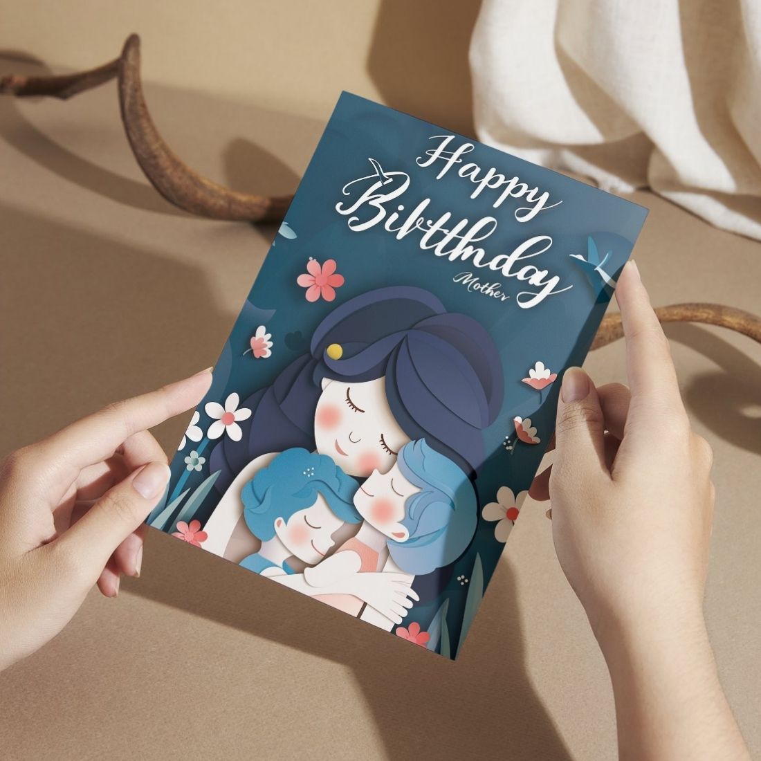 Mother Birthday Greeting Card with Envelope