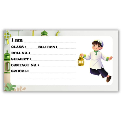Kids Name Slips Cartoon Printed - Pack of 36 - Self Fill in