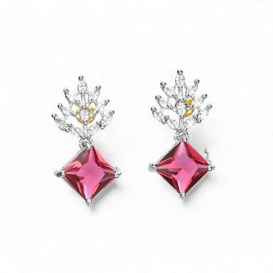 Silver Plated AD Earrings Set