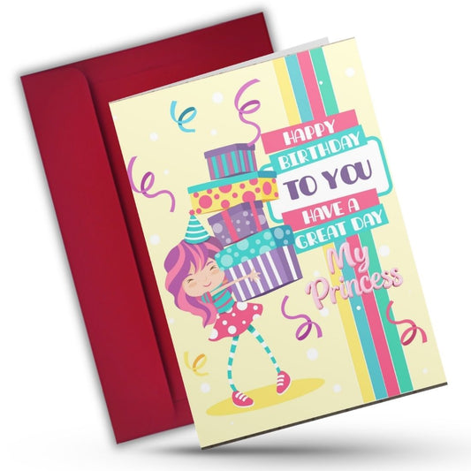Daughter Birthday Greeting Card with Envelope