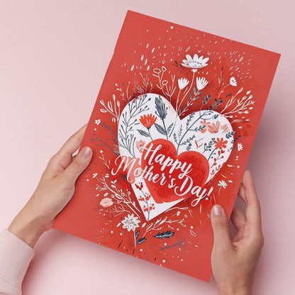 Mother's Day Greeting Card with Envelope - Gift for Mom