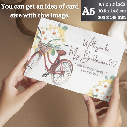 Bridesmaid Proposal Invitation Cards 5.8x8.3inch | Wedding Invite