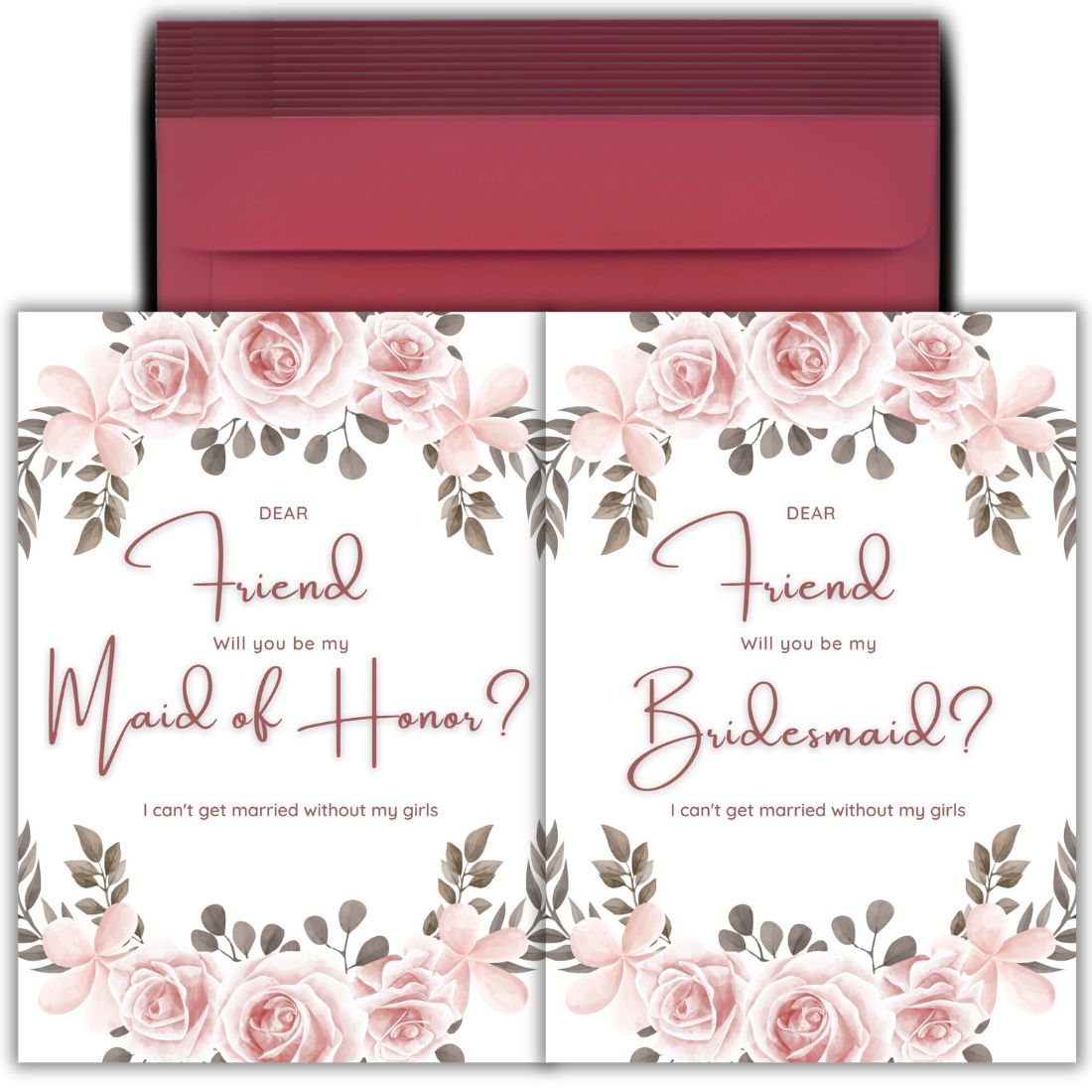 Bridesmaid Proposal Invitation Cards 5.8x8.3inch | Wedding Invite