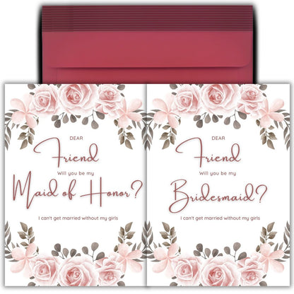 Bridesmaid Proposal Invitation Cards 5.8x8.3inch | Wedding Invite