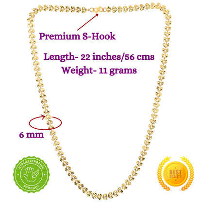 Combo of 2 Gold Plated Chains 22inch Long