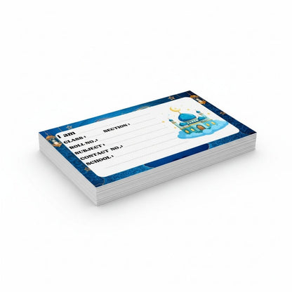 Kids Name Slips Cartoon Printed - Pack of 36 - Self Fill in