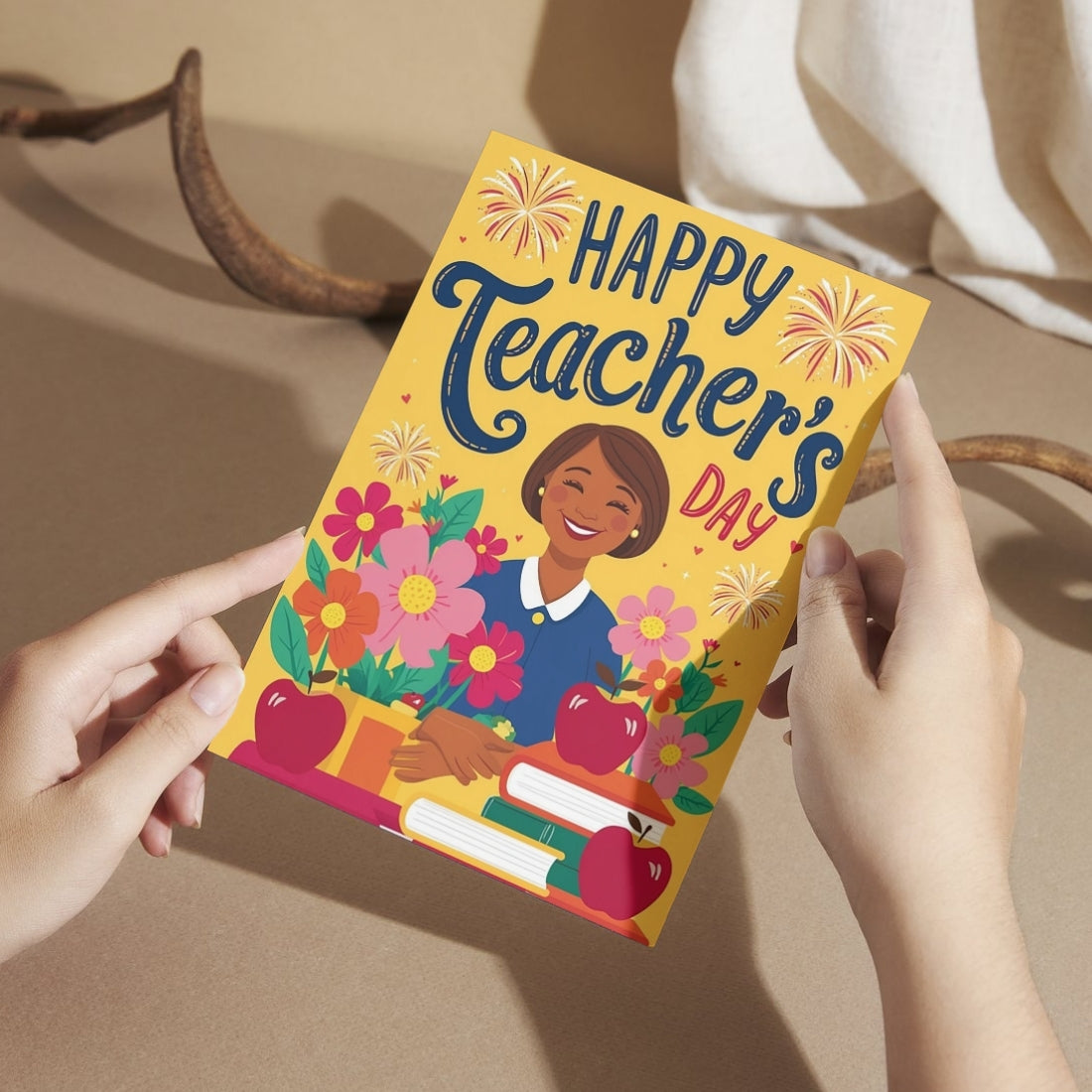 Happy Teacher's Day Card — Printed Greeting Card, Multiple Sizes, Photo Paper