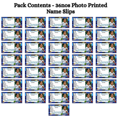 Kids Photo Name Slips Pack of 36