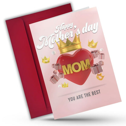 Mother's Day Greeting Card with Envelope - Gift for Mom