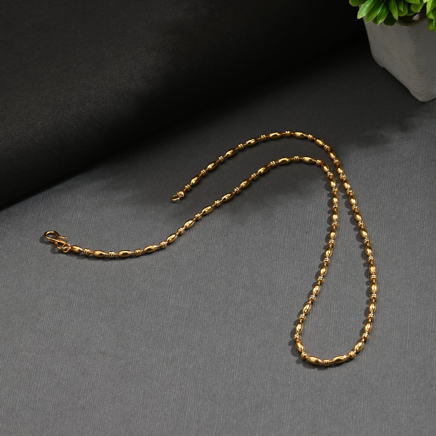 Silver Plated Anklets & 22 inch Gold Plated Chain