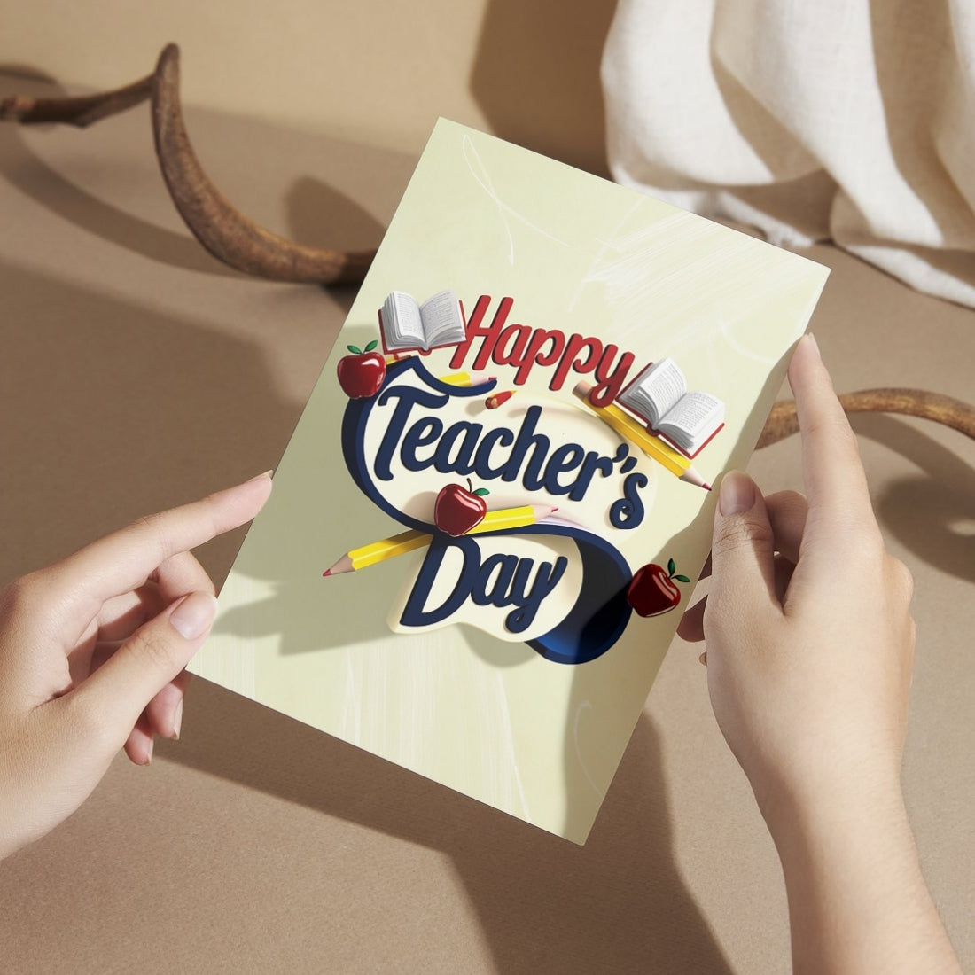 Happy Teacher's Day Card — Printed Greeting Card, Multiple Sizes, Photo Paper