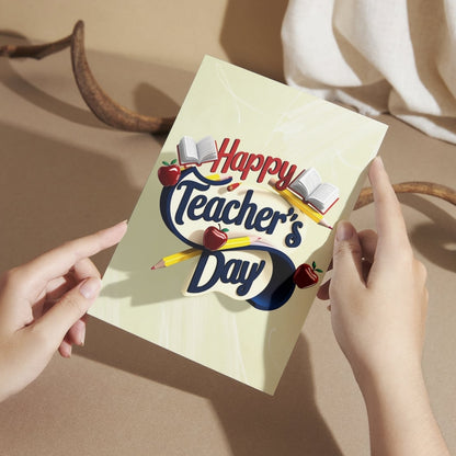 Happy Teacher's Day Card — Printed Greeting Card, Multiple Sizes, Photo Paper