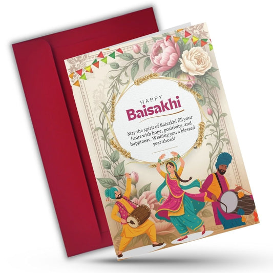 Baisakhi Festival Greeting Card with Envelope