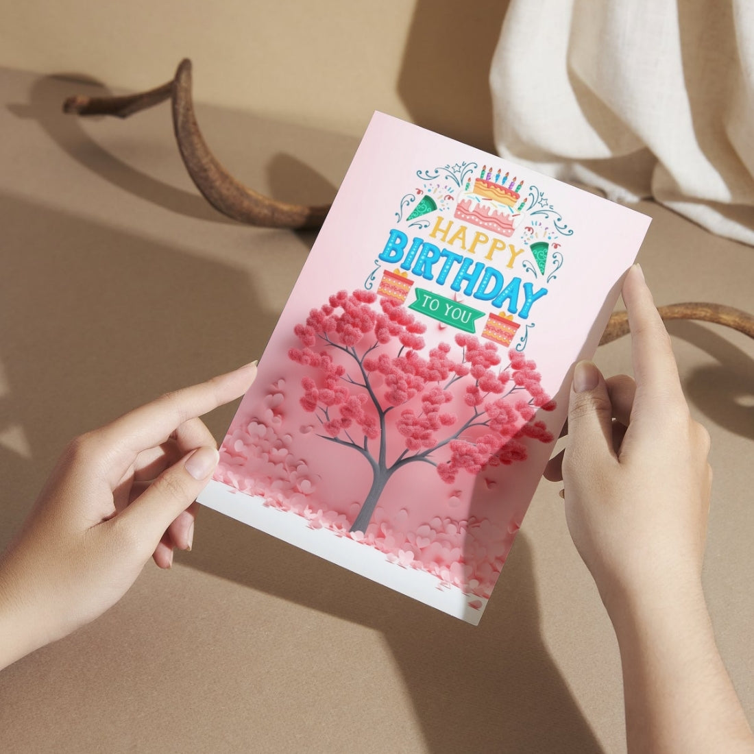 Happy Birthday Greeting Card For Family, Friends