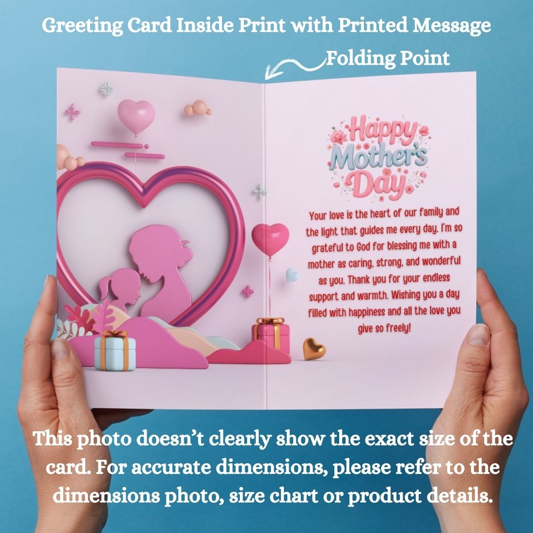 Mother's Day Greeting Card with Envelope - Gift for Mom