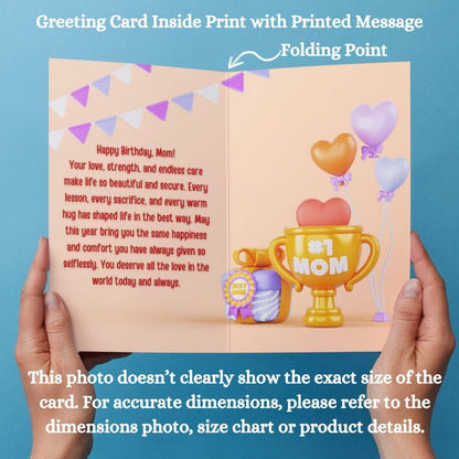 Mother Birthday Greeting Card with Envelope