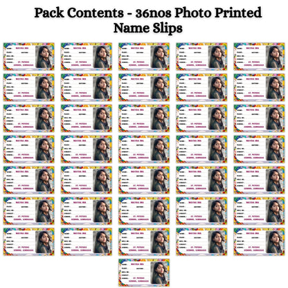 Kids Photo Name Slips Pack of 36