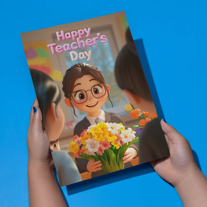 Happy Teacher's Day Card — Printed Greeting Card, Multiple Sizes, Photo Paper