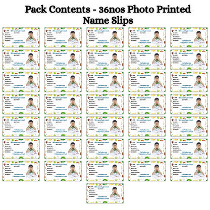Kids Photo Name Slips Pack of 36