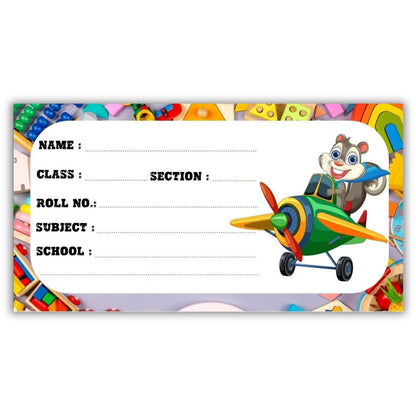 Kids Name Slips Cartoon Printed - Pack of 36 - Self Fill in