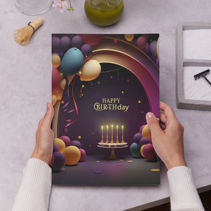 Happy Birthday Greeting Card For Family, Friends