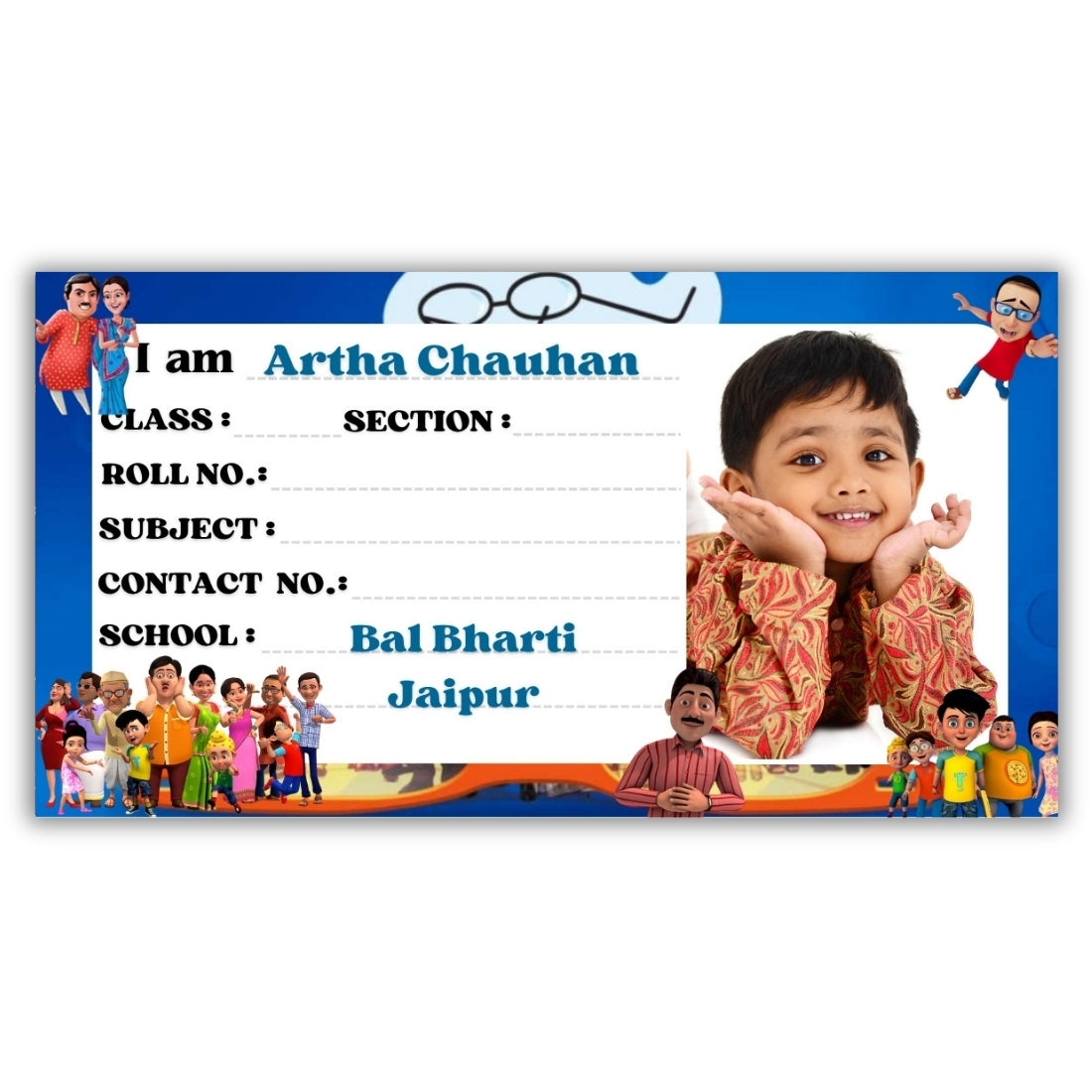 Kids Photo Name Slips Pack of 36