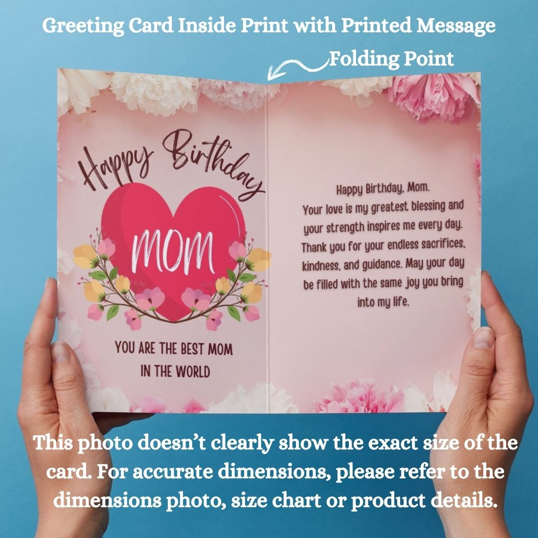 Mother Birthday Greeting Card with Envelope