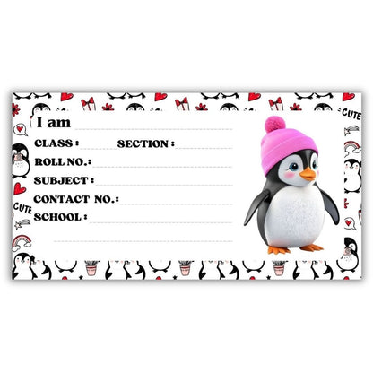 Kids Name Slips Cartoon Printed - Pack of 36 - Self Fill in