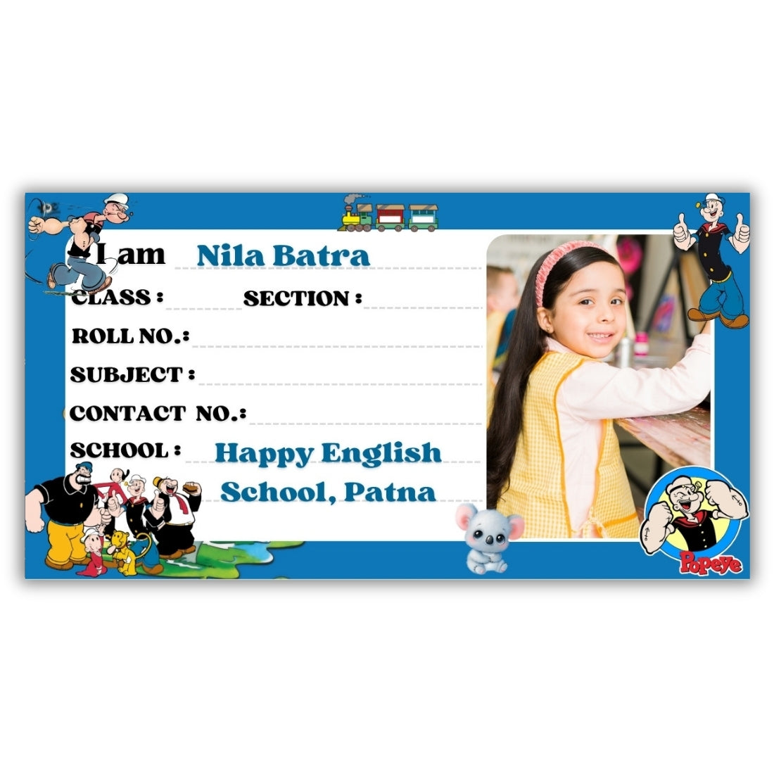 Kids Photo Name Slips Pack of 36
