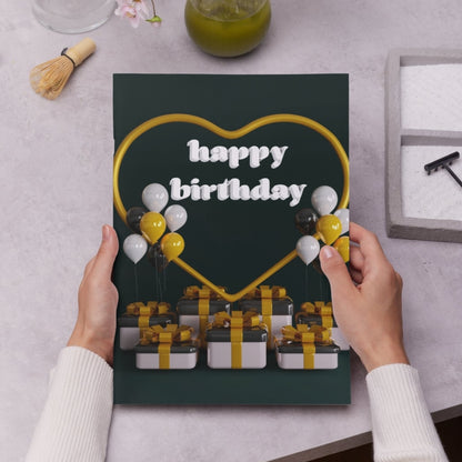 Happy Birthday Greeting Card For Family, Friends